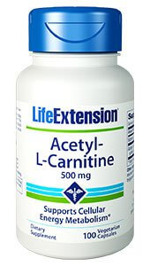 Life Extension Acetyl L Carnitine 500 mg 100 Capsules
