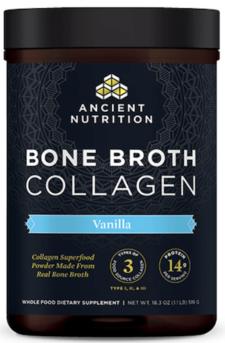Ancient Nutrition Bone Broth Collagen Vanilla 30 Servings Powder