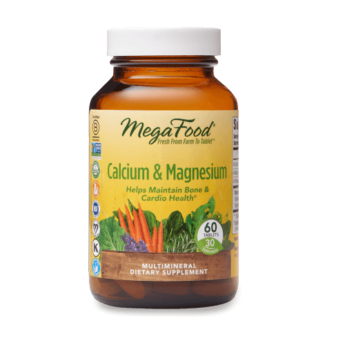 MegaFood Calcium and Magnesium  60 Tablets