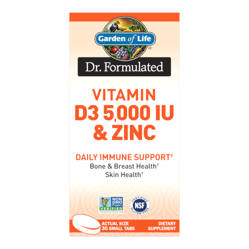 Garden of Life Dr Formulated D3  5,000 and  Zinc 30 Tablets