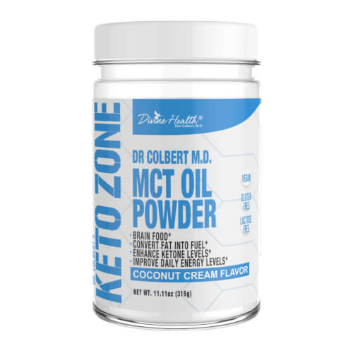Dr Colbert Keto Zone MCT Oil Coconut Flavor 30 Servings Powder