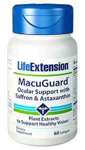 Life Extension MacuGuard Ocular Support with Astaxanthin  60 Softgels