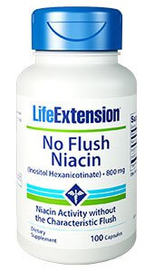 Life Extension Niacin No Flush  800 mg 100 Capsules