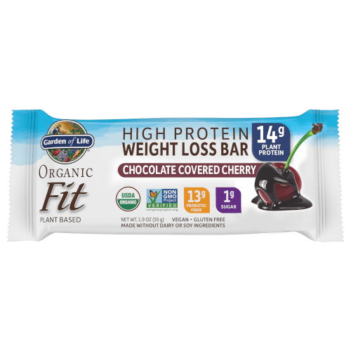 Garden of Life Organic Fit Protein Bars Chocolate Covered Cherry 1 Box of 12 Bars