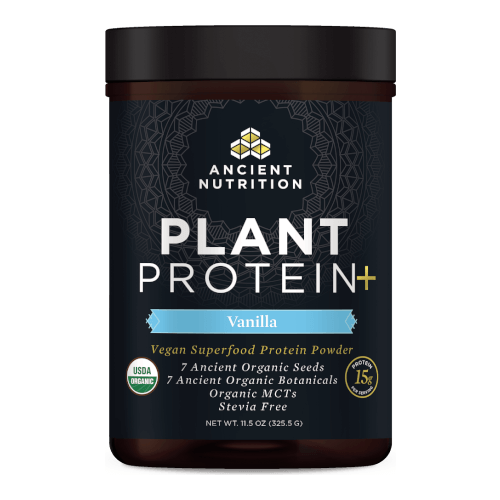 Ancient Nutrition Plant Protein Vanilla 12 Servings Powder