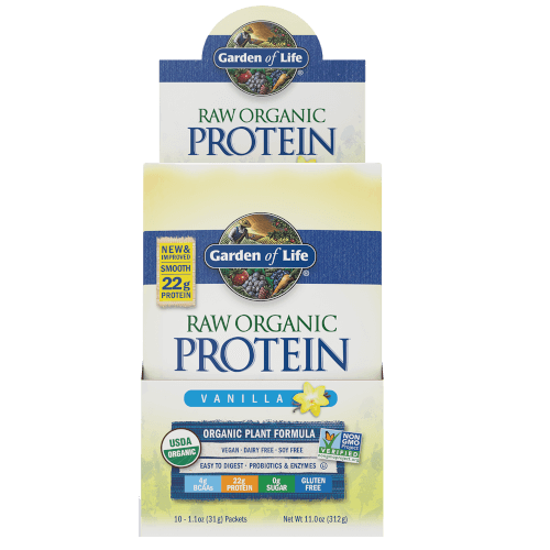 Garden of Life Raw Organic Protein Vanilla each Single Serv. Packs