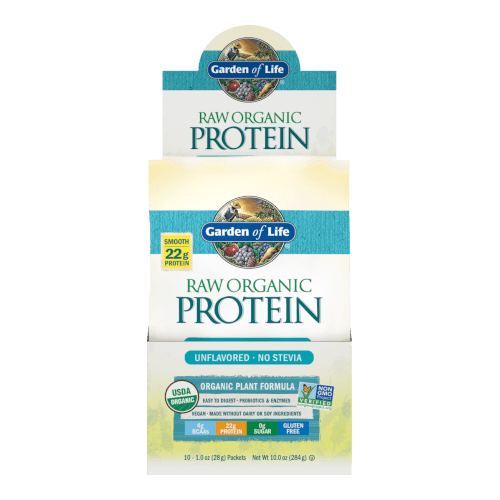 Garden of Life Raw Organic Protein Unflavored 10 Single Serv. Packs