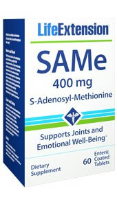 Life Extension SAMe S-adenosyl-methionine 400 mg  60 enteric coated table