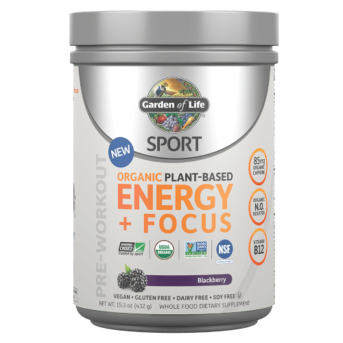 Garden of Life SPORT Organic Plant-Based Energy Focus  Blackberry Lemonade 432 gram  powder