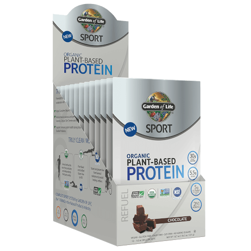 Garden of Life SPORT Organic Plant-Based Protein Chocolate 12 Single Serv Packs