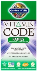 Garden of Life Vitamin Code Family  120 Capsules