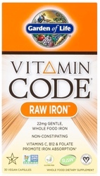 Garden Of Life Vitamin Code Raw Iron  30 Capsules
