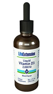 Life Extension Vitamin D3 Liquid Mint Flavor 2000 IU 1fl oz